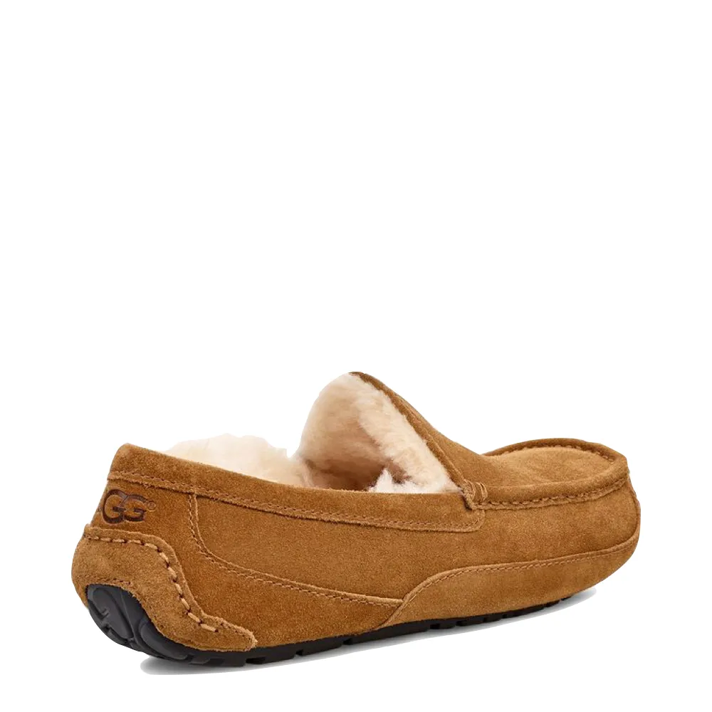 UGG Men's Ascot Suede Moccasin Slipper in Chestnut