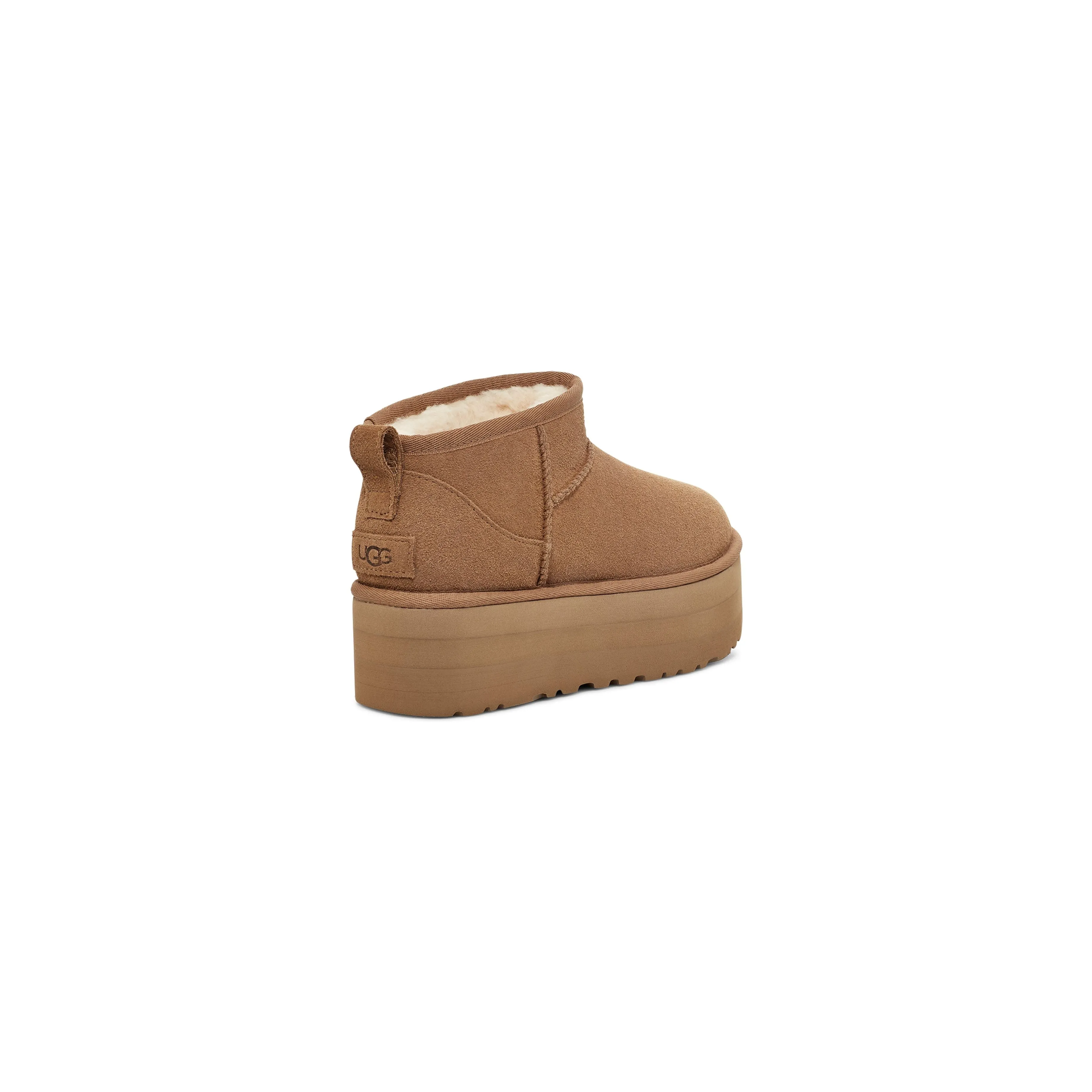 UGG Women's Classic Ultra Mini Platform in Chestnut + Travel Care Kit Bundle