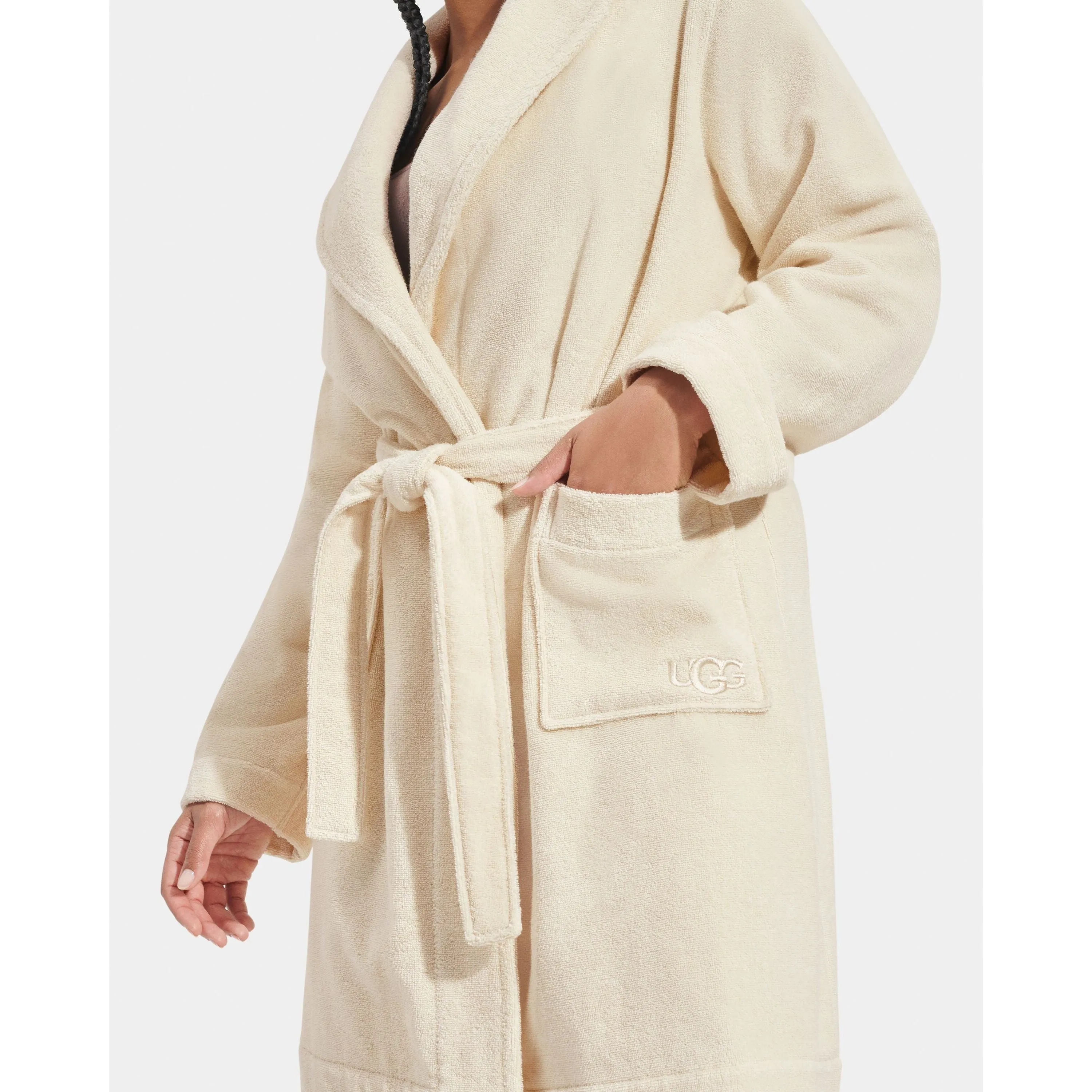 UGG Women's Lenore Terry Robe in Plaster