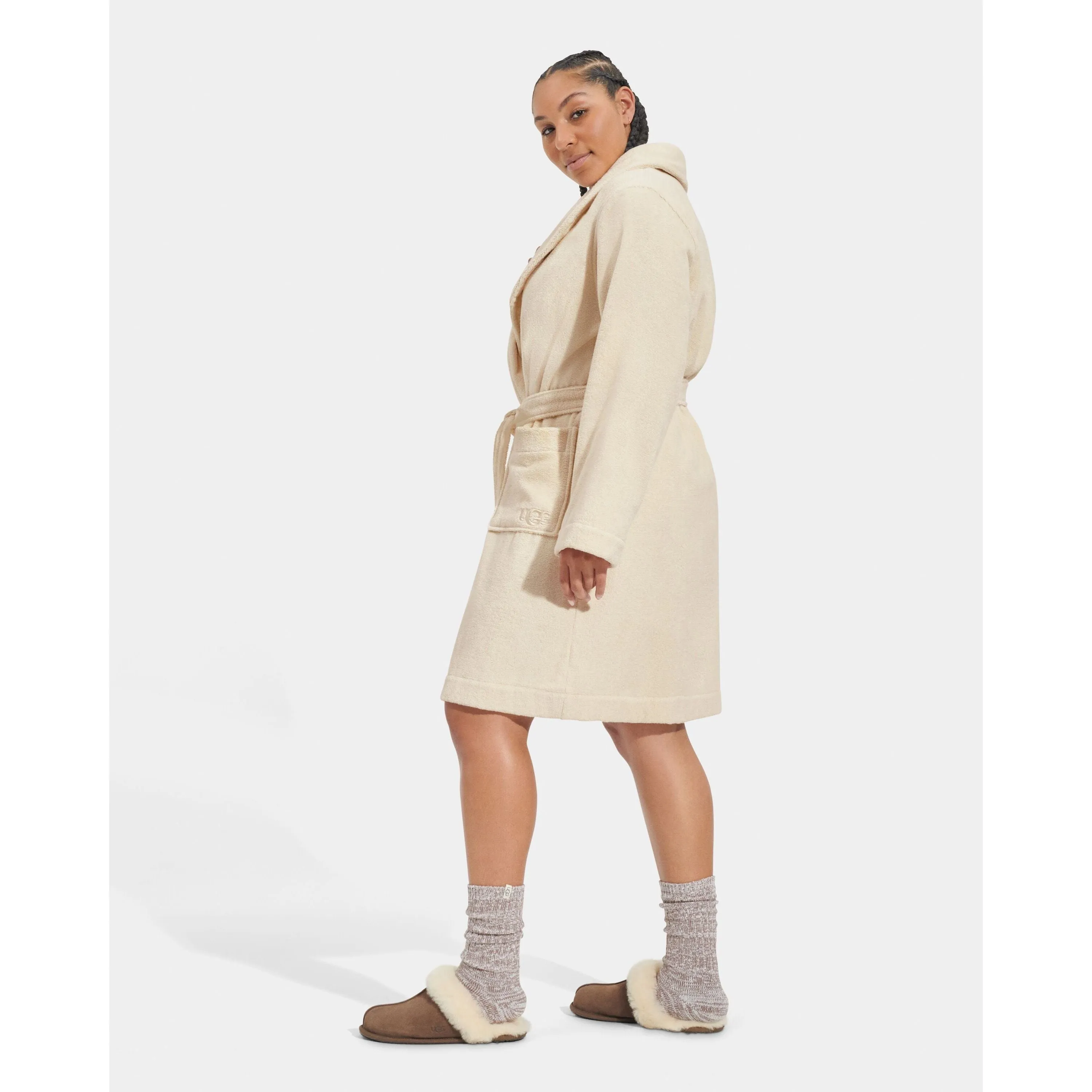 UGG Women's Lenore Terry Robe in Plaster