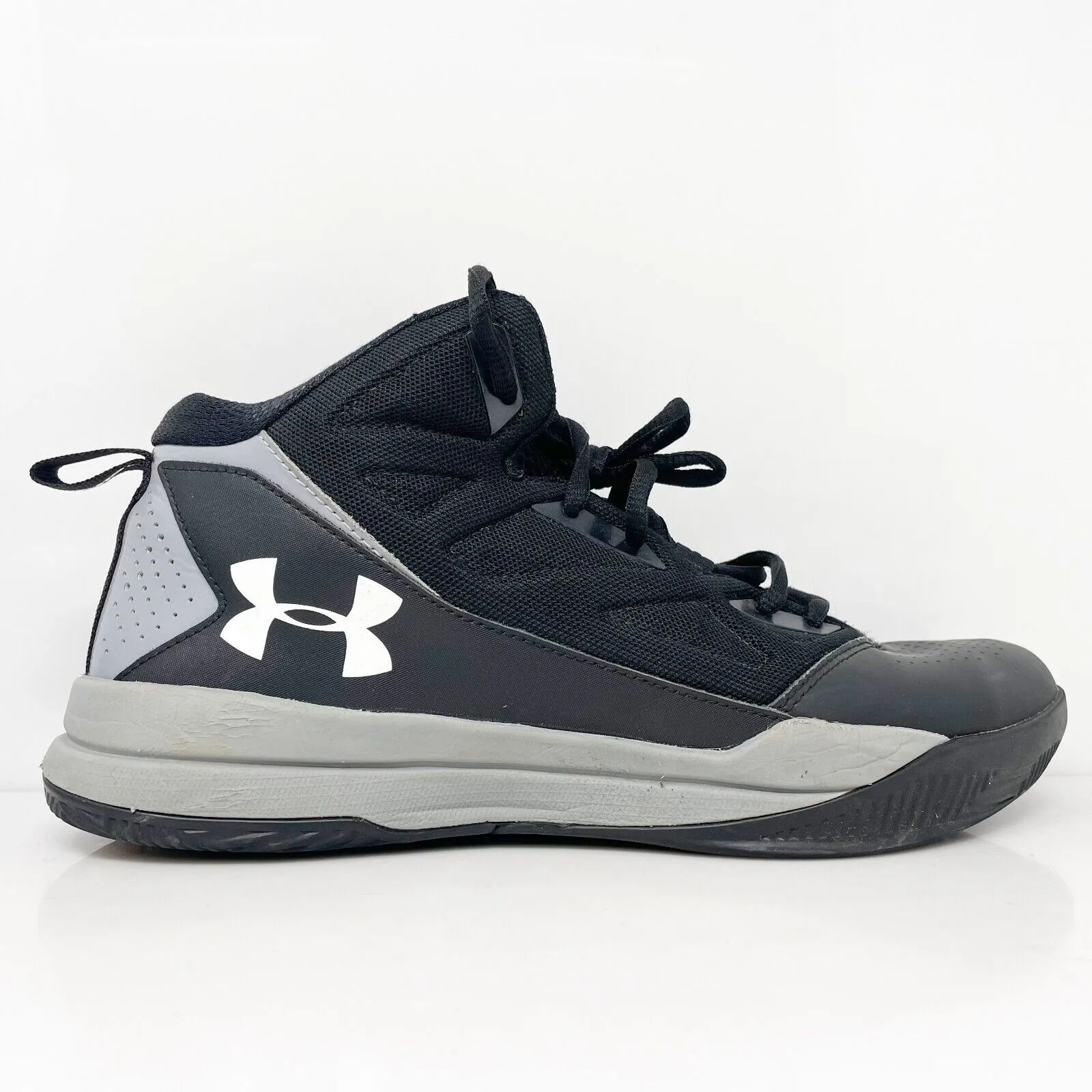 Under Armour Mens Jet Mid 1269280-001 Black Basketball Shoes Sneakers Size 8.5