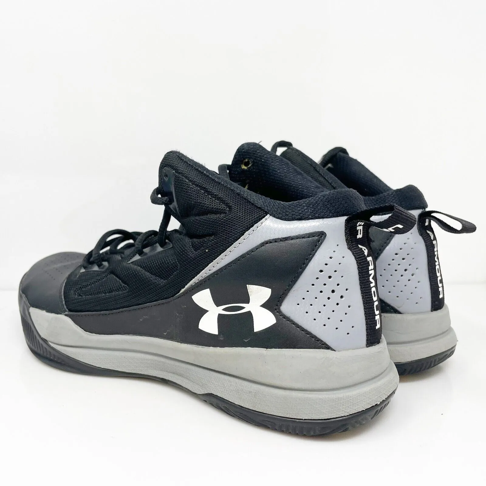 Under Armour Mens Jet Mid 1269280-001 Black Basketball Shoes Sneakers Size 8.5