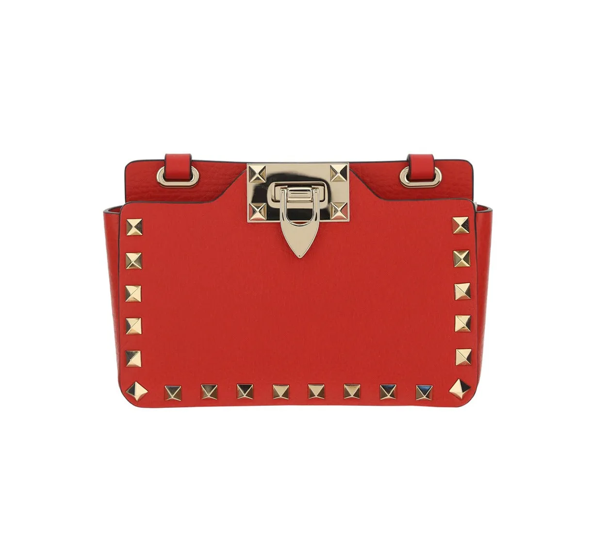 Valentino Garavani Rockstud Logo Detailed Shoulder Bag