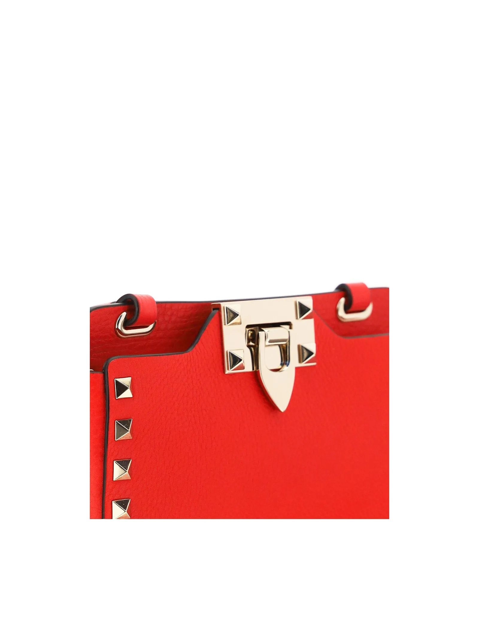 Valentino Garavani Rockstud Logo Detailed Shoulder Bag