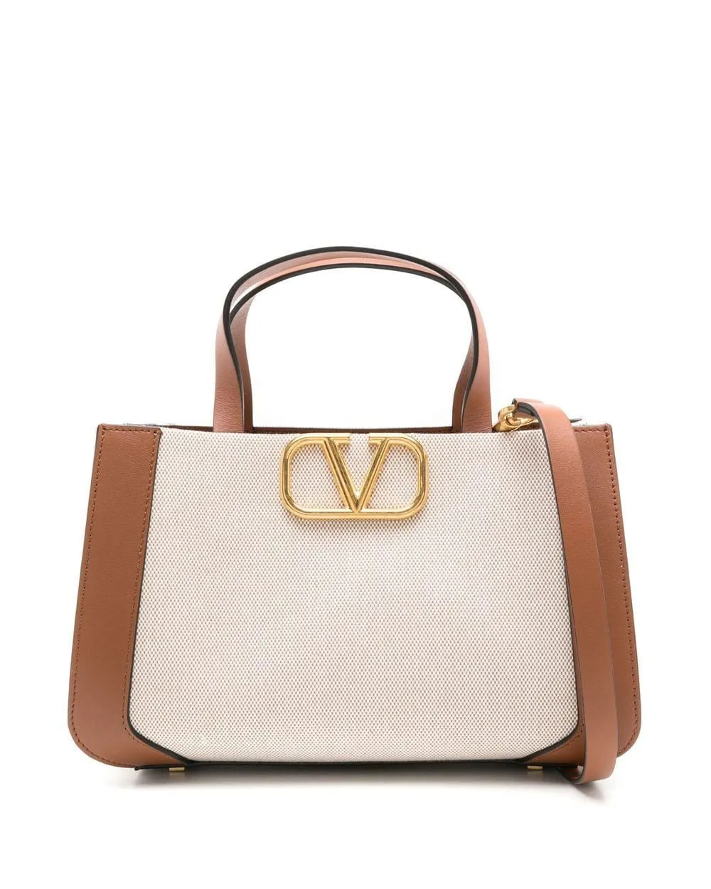 Vlogo Signature Small Tote in Beige