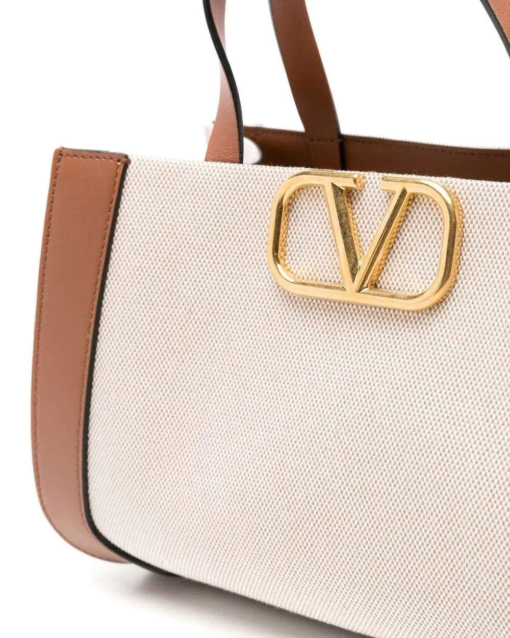 Vlogo Signature Small Tote in Beige