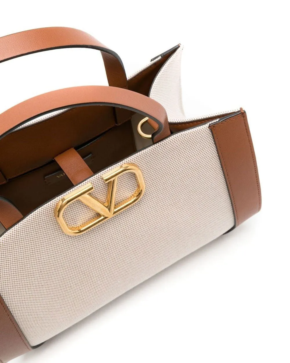 Vlogo Signature Small Tote in Beige