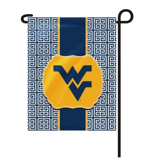 WEST VIRGINIA GREEK KEY GARDEN FLAG