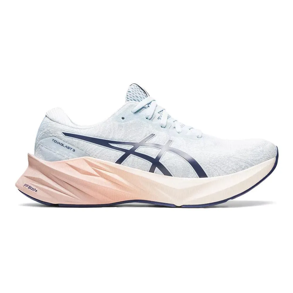 Women's Asics Novablast 3, Sky/Cream, 9.5 B Medium