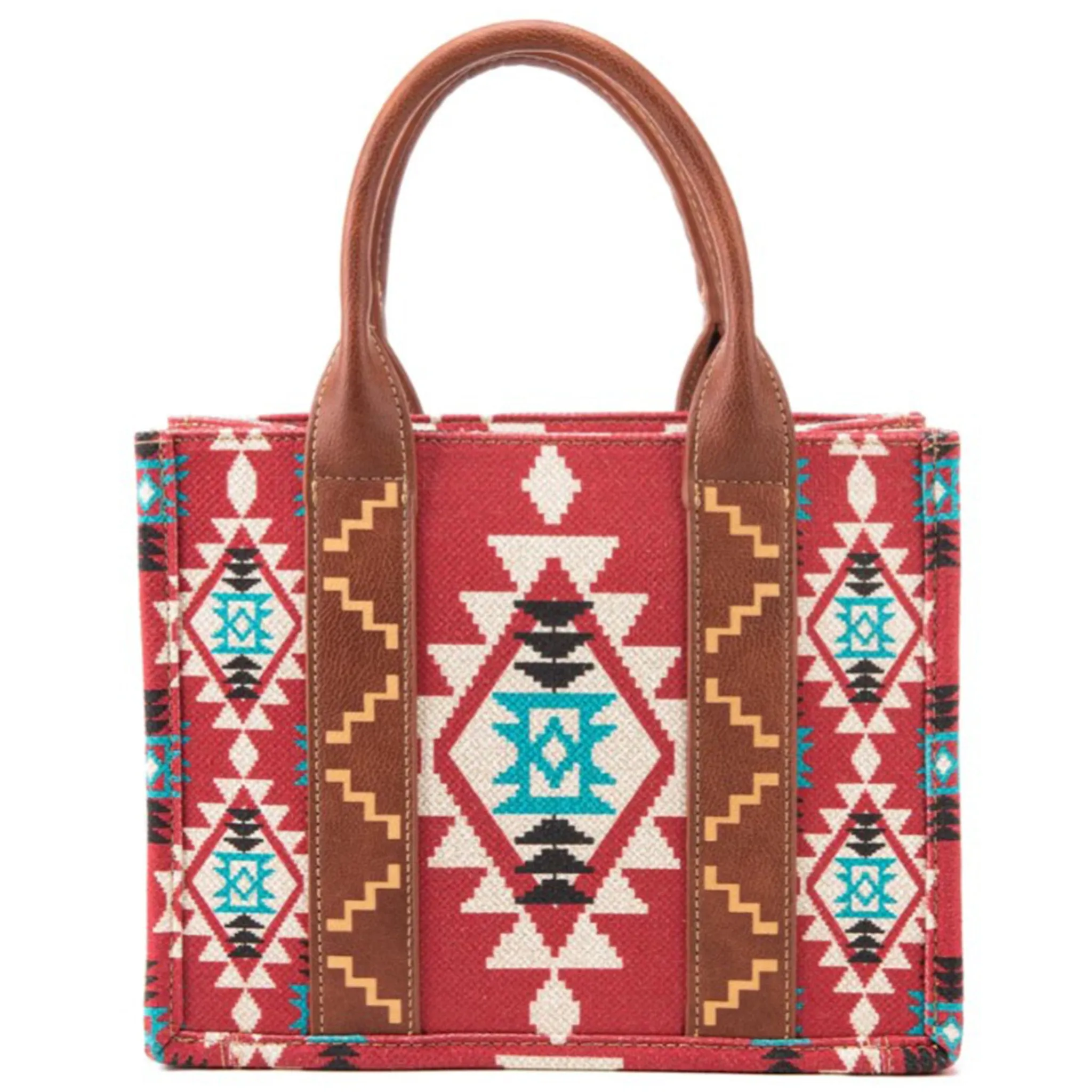 Wrangler Burgandy Aztec Crossbody Tote