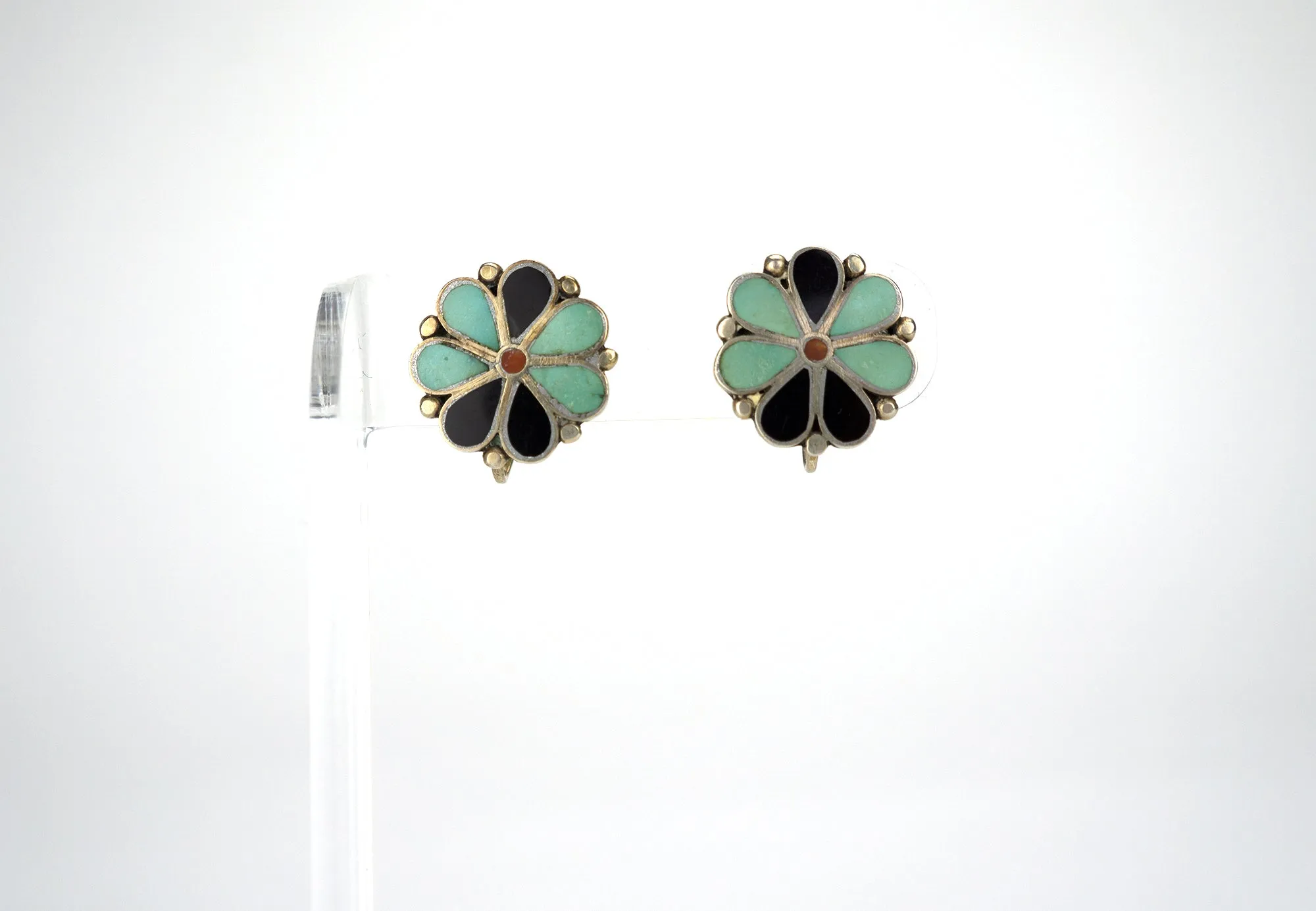 Zuni Cactus Flower Earrings