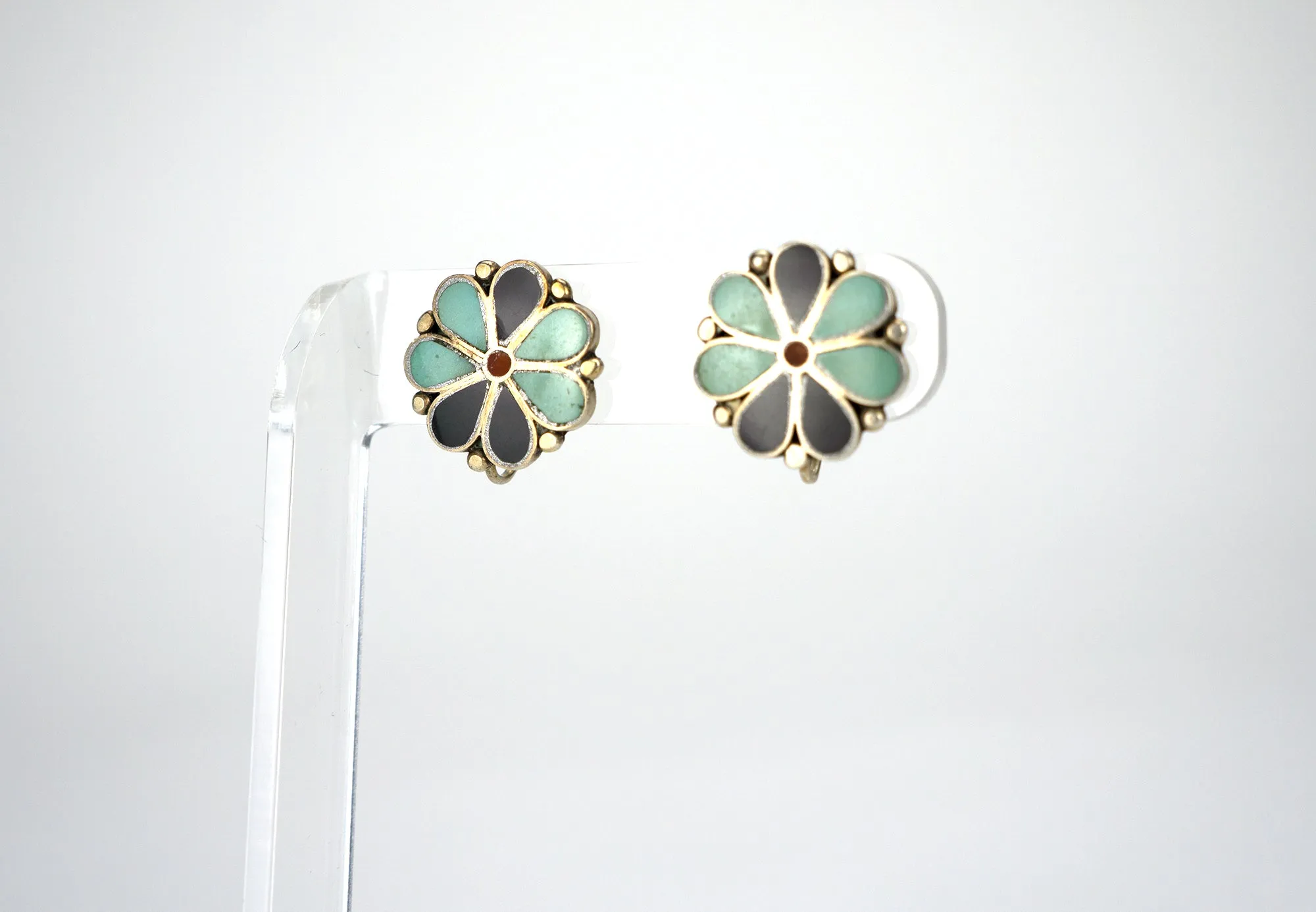 Zuni Cactus Flower Earrings